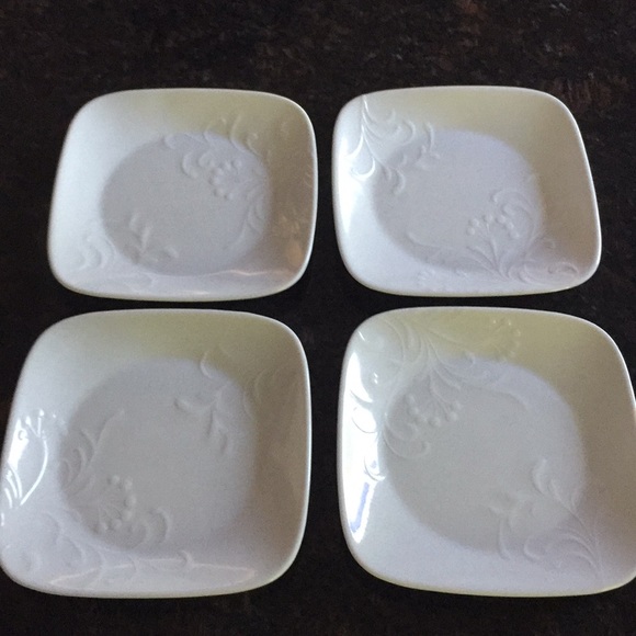 Corelle Dining Nwt 4 Cherish Square 65 Bread Plates Poshmark